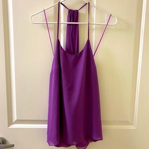 Jennifer Lopez Purple flowing tank top